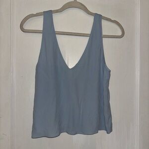 Wilfred Free Back Tie Baby Blue Tank Top
